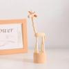 DOBOKS Creative Wooden Mini Small Animal Ornaments Cute Student Puppet Player Home Desktop Small Ornaments view 1