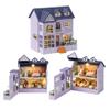 Miniature European-Style Chalet Cottage Dollhouse Kit Wooden Furniture, DIY Dollhouse Kit with LED Creative Room,Adult Teenager Children Gift (Double Storey Villa) view 3