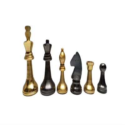 3 inch King, 13 inch Flat Board, Chess Set & Chess Games Aluminium Chess Set Pieces with Chess Borad Unique Designer Handmade Borad Piece Ideal Gift Item for Chess Lover by MIZHANDICRAFTS