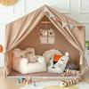 Kids Indoor Play Tent with Mat, Play Tent for Kids Ages 3-8, Large Playhouse Toddler Tent Indoor, Castle Tent for Girls Boys, Play Cottage, Toy House Birthday Gift view 1