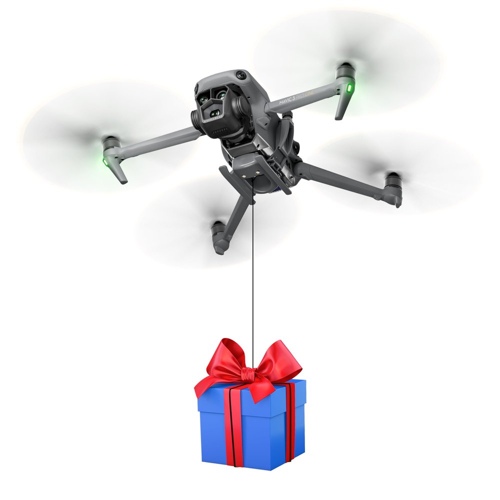 (3 in 1) FLYDrone Mavic 3 Pro Landing Gear with Airdrop System, Payload/Delivery/Transport Release Device for DJI Mavic 3 Classic/Mavic 3/Mavic 3 pro Accessories Lights Landing legs