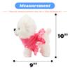 Hopearl Walking Pomeranian Interactive Electronic Pet Dog Toy Remote Control Leash Animated Puppy Nodding Barking Wagging Tail Gifts for Toddlers Birthday, White, 10'' view 2