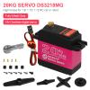 20KG RC Servo High Torque Servo Motors, Waterproof Full Metal Gear Steering Servo with 25T for 1/6 1/8 1/10 1/12 RC Car Robot DIY, Digital Servo with 25T Servo Horn, Control Angle 270 view 2