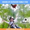 Futchoy Zip line Kits for Backyard 120FT, Kids Zipline Kit for Children and Teens Up to 330lb with Stainless Steel Ziplines Spring Brake and Safety Harness (120FT, w/Helmet) view 2