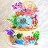 16 PCS Sea Ocean Cake Toppers Under the Sea Ocean Animals Birthday Cake Decorations for Sea Ocean Theme Baby Shower Birthday Party Supplies (Ocean) view 3