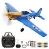 P51D RC Plane 4CH 2.4GHz RTF Remote Control Airplane P-51 Mustang Fighter Glider Aircraft Ready to Fly Radio Controlled Drone Hobby Plane with 6-Gyro Xpilot Stabilization System for Beginners Trainer view 1