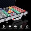 Boyzhood Poker Chips with Numbers,500PCS Poker Chip Set with Aluminum Travel Case,11.5 Gram Poker Set for Texas Holdem and Blackjack Gambling. view 2