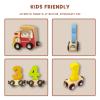 WOODENFUN Number Train Set for 1 2 3 Year Olds, Educational Toy Cars for Toddlers, Montessori Learning Toys for Boys and Girls (Red) view 3
