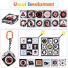 SAMMAS 3 Pcs Black and White High Contrast Baby Toys 0-6 Months for Newborn, Babies Sensory Soft Book for Early Education, Infant Tummy Time Cloth Book, Montessori Toys for Babies view 2