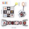 SAMMAS 3 Pcs Black and White High Contrast Baby Toys 0-6 Months for Newborn, Babies Sensory Soft Book for Early Education, Infant Tummy Time Cloth Book, Montessori Toys for Babies view 4