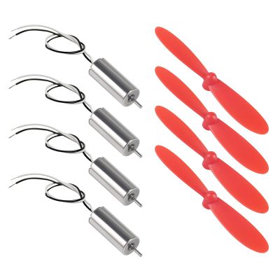 AEDIKO 4pcs 716 Coreless Motor 3.7V 7x16mm Brushed Motors 45000 RPM + 4pcs 75mm CW CCW Propeller Compatible with FPV RC Quadcopter
