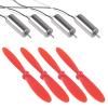 AEDIKO 4pcs 716 Coreless Motor 3.7V 7x16mm Brushed Motors 45000 RPM + 4pcs 75mm CW CCW Propeller Compatible with FPV RC Quadcopter view 4