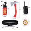 Kid's Fireman Firefighter Costume Toys with Complete Accessories for Boys and Girls Birthday Halloween Party Dress Up Red 6-7 Years view 2