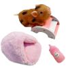 VOLOBE 5 Inches Silicone Piglet, Soft Mini Realistic Silicone Animals with Silicone Piglet Accessories for Kids Boy Girl Birthday (Joy) view 1