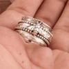 Bee Spinner Fidget Ring, Meditation Ring, Bee Spinner Ring, Sterling Silver 925, Thumb Ring, Anxiety Ring, Spinning Ring, Honey Bee Spinner Ring, Gift For Mom, Promise Gift By Shree Shyam Jelweller (9.5) view 2