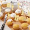 Gyufise 24Pcs First Holy Communion Cupcake Toppers Glitter Dove Cross God Bless Cupcake Picks Christian Baby Baptism Theme Cake Decorations for Baby Shower Birthday Party Supplies Gold view 4