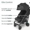 UPPAbaby G-Luxe Umbrella Stroller/Lightweight Design for Easy Travel/One-Step Fold + Recline/XL Basket + Canopy/Cup Holder Included/Jake (Charcoal/Carbon) view 4