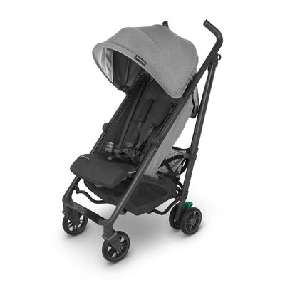 UPPAbaby G-Luxe Umbrella Stroller/Lightweight Design for Easy Travel/One-Step Fold + Recline/XL Basket + Canopy/Cup Holder Included/Greyson (Charcoal Mlange/Carbon Frame)