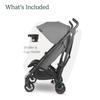 UPPAbaby G-Luxe Umbrella Stroller/Lightweight Design for Easy Travel/One-Step Fold + Recline/XL Basket + Canopy/Cup Holder Included/Greyson (Charcoal Mlange/Carbon Frame) view 2