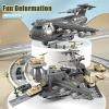 chengjiaing Airplane Toys Set, Transport Cargo Airplane and 8 Army Vehicals, Army Men Trucks Airplanes Helicopter Birthday Gift for Kids Toddlers Boys 3 4 5 6 Years Old view 3