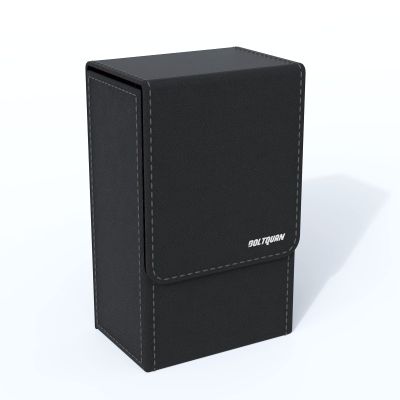 Boltquan Tarot Card Holder with Black Interior; Fold Top Tarot Card Box Case with Magnetic Lid Closure; Fits Rider Waite Tarot Card Deck; Holder Measures Standard Size 5.39 x 3.38 x 2 In (Black)