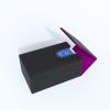 Boltquan Black Tarot Card Holder with Purple Interior; Fold Top Box Case Magnetic Lid Closure; Fits Rider Waite Deck; Measures Standard Size 5.39 x 3.38 2 In (137*86*51mm) (Purple) (TRC01) view 3
