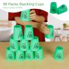 yeesport Sport Stacking Cups, 96pcs Sports Stacking Cups Sports Training Game for Challenge Competition Travel Party Gift for Kids and Adults (4 Blue+ 4 Green) 1 view 2