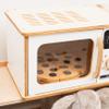 Wooden Kids Microwave Oven Montessori Furniture for Toddler Play Toy Microwave Wood Kids Playroom Natural Wooden Nursery Decor Birthday Baby Gift Neutral Room Kids Gift 2nd 3rd Birthday (White) view 2