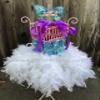 90'S baby neon cheetah feather tutu dress (12 months) view 4