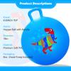 EVERICH TOY Hopper Ball, Dinosaur Hopping Toys for Kids, 18 Inch Bouncy Ball with Handle, Blue Inflatable Bouncing Hoppity Hop Toys for Boys and Girls Gifts view 2