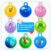 EVERICH TOY Hopper Ball, Dinosaur Hopping Toys for Kids, 18 Inch Bouncy Ball with Handle, Blue Inflatable Bouncing Hoppity Hop Toys for Boys and Girls Gifts view 4