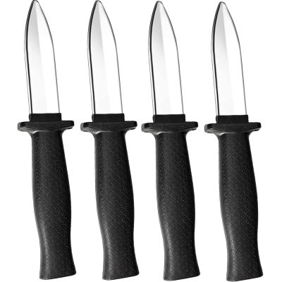 4 Pcs Retractable Knife Prop Fake Dagger Halloween Disappear Blade Trick Fake Knife Plastic Blade for Halloween Fools Day Party Favors