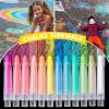 ZHBDMGK Sidewalk Chalk Set with Holder for Kids, 24Pcs Dust-free Washable Toddler Chalk in 12 Colors for Blackboard Drawing Writing Toys Gift Party Favors view 4