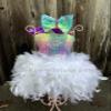 90'S baby neon cheetah feather tutu dress (8) view 2