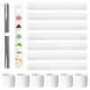Huquary 100 Pieces Slap Bracelets White Blank DIY Slap Bands Snap Bracelets Wristband Bulk for Birthday DIY Play Activity Painting Craft Projects, Vinyl Wrapping view 1