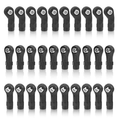 30pcs Link Rod End M4 Ball Joint Head for RC Crawler Car M4 Link Linkage Rod End Width Balls Joint Head Set ForTraxxasTRX4 1/10 RC Car Crawlers Link Ball Head RC Car Ball End RC Rod Ends