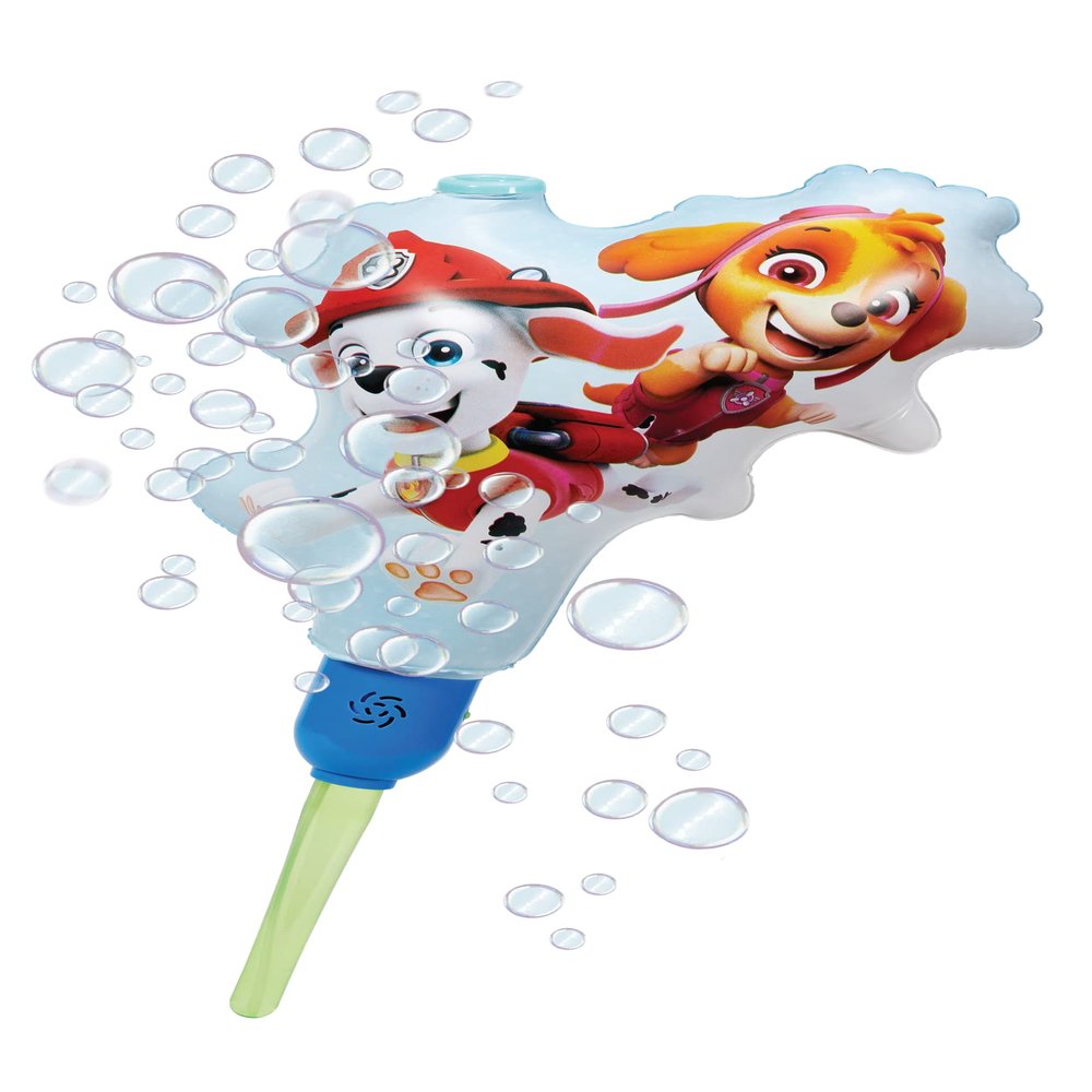 PAW Patrol Bubble Machine Amazon Exclusive Huge Inflatable Bubble Machine for Kids Includes a Stand and Bonus 40oz of Bubble Solution 2 in 1 Play Pattern for Maximum Bubble Toy Fun