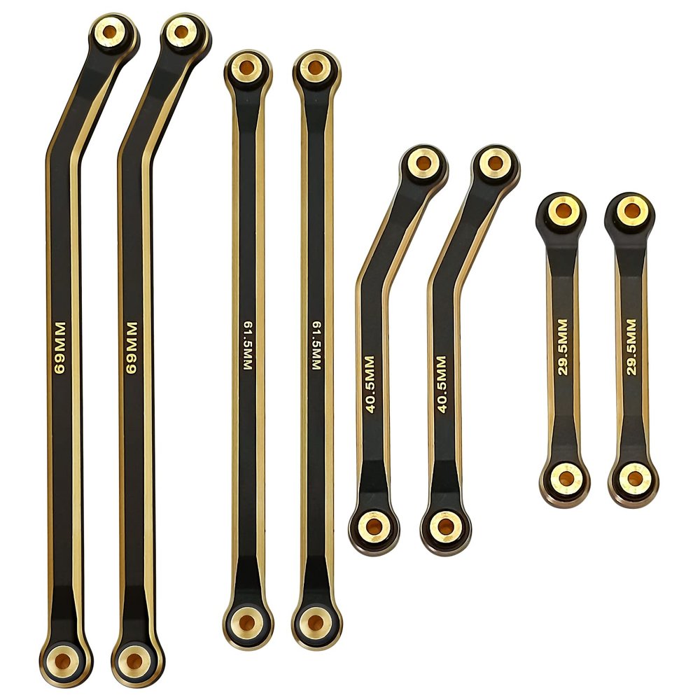 SWX Aluminum Linkage Rod Arm Set High Clearance Suspension Links for 1/24 Axial SCX24-90081 Deadbolt AXI00004 RC Crawler Car (Black)