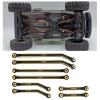 SWX Aluminum Linkage Rod Arm Set High Clearance Suspension Links for 1/24 Axial SCX24-90081 Deadbolt AXI00004 RC Crawler Car (Black) view 2
