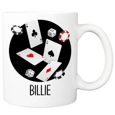 TENZGIN Personalized Poker Mug, Poker Cup, Poker Lover Gift, Gift For Poker Lovers, Poker Gift