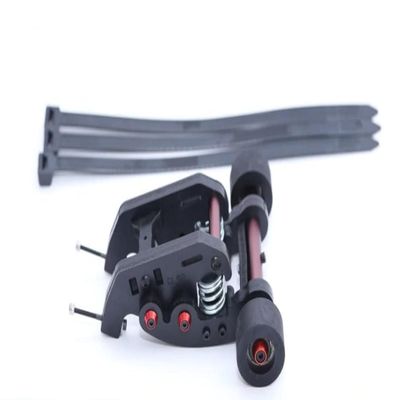 QingLeng Nylon Sturdy & Stable Wheelie Bar with Dual Spring Buffer for Traxxas 1/8 Sledge Monster Truck #95076-4 - Black Wheels