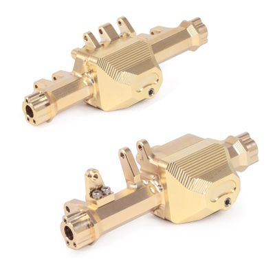 TRX4 Brass Weights Set Front and Rear Portal Axle Housing Brass Gold Stable Performance Rustproof for 1/10 RC Crawler(2pcs,647g)