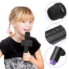 NUOBESTY Pretend Microphone with Stand Fake Microphone Prop with Square Cube Interview Mic Plastic for Karaoke Fun Stage Mic Stand Music view 2