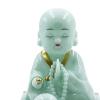Little Monk Figurine Solar Head Toys Funny Car Shaking Head Toy Chinese Little Buddha Monk Statue Car Dashboard Ornament Home Decorations, Green, L view 3