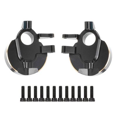 Brass Counter Weight for Axial Capra SCX10 III Capra Axle Housing Black Coating for RC Crawler 1/10 UTB10 Capra Unlimited Trail Buggy RTR 1.9 4WS Upgrade Part (A- 2pcs Steering Knuckles)