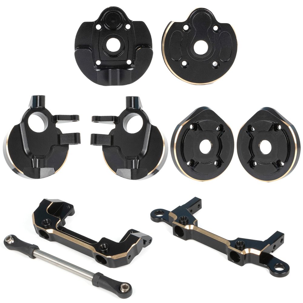 UTB10 Brass Counter Weight Axle Housing Black Coating for Axial RC Crawler 1/10 UTB10 Capra Unlimited Trail Buggy RTR 1.9 4WS Upgrade Part (F- 4-in-1 UTB10 Brass)