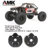 Brass Counter Weight Axle Housing for SCX10 III Capra Axle Black Coating for Axial RC Crawler 1/10 SCX10 Capra Unlimited Trail Buggy RTR 1.9 4WS Upgrade Part (C- 2pcs Portal Cover Plates) view 2