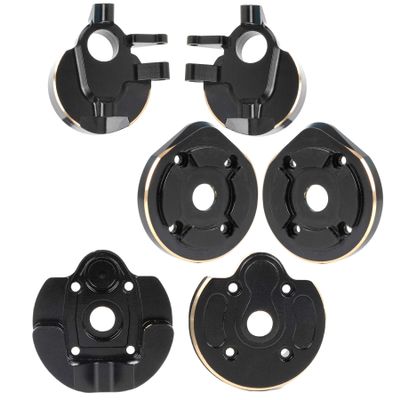 1/10 Capra Brass Counter Weight Axle Housing Black Coating for Axial Capra RC Crawler 1/10 SCX10 III Capra Unlimited Trail Buggy UTB10 RTR 1.9 4WS Upgrade Part (E- 3-in-1 Capra Brass Part)