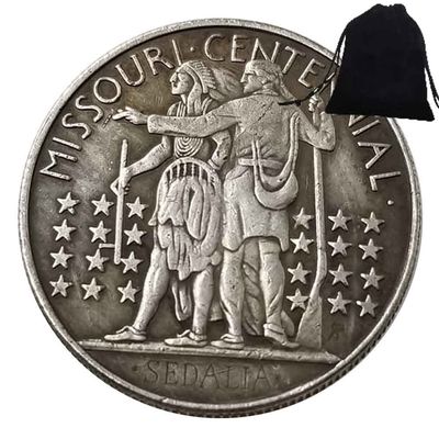 1921 USA Missouri Half-Dollar Buffalo Hobo Nickel Art Coin Pendant/Good Luck Commemorative Token Badge Jewelry Pendant