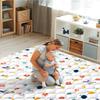Odorless Premium Foam Baby Play Mat 50" x 50", Soft Microfiber Fabric Crawling Mat for Floor- Comfortable and Hypoallergenic, Non-Slip Cushioned Floor Playpen mat for Infants,Babies,Toddlers view 2